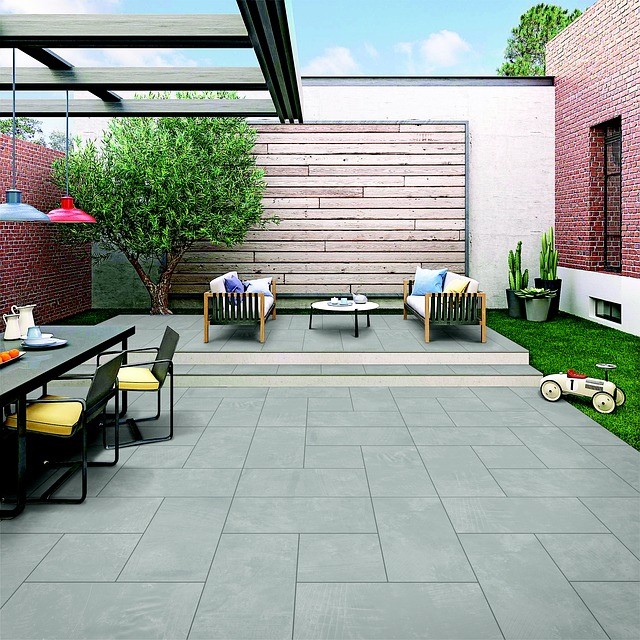 Outdoor tiled area Outdoor Tiled Garden